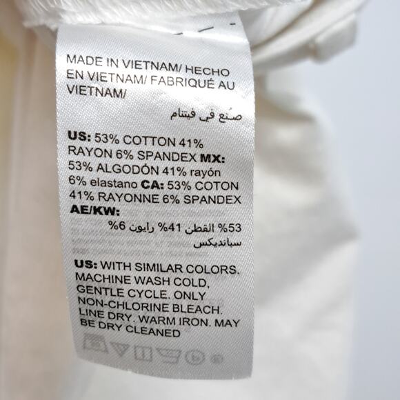 Chico's Dress Pants 1T 8T Straight Leg Mid Rise Stretch Cotton Career Work White - Picture 6 of 8